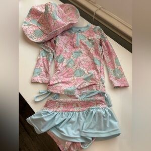 Caden Lane 2T Swim with Matching Hat
